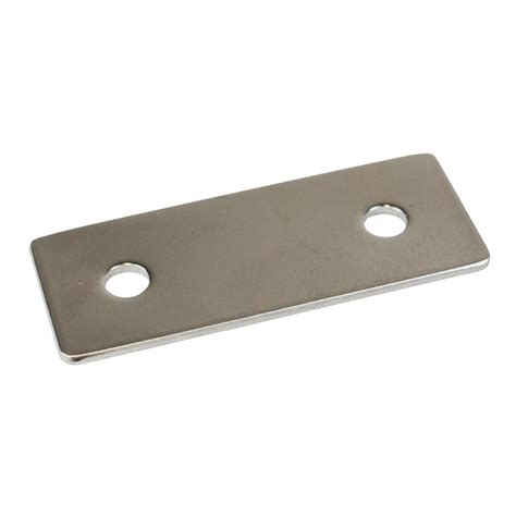 small sheet metal|metal plate with two holes.